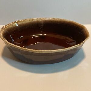 McCoy Brown Drip Glaze 7070 Vintage Casserole Dish Ovenproof Cooking